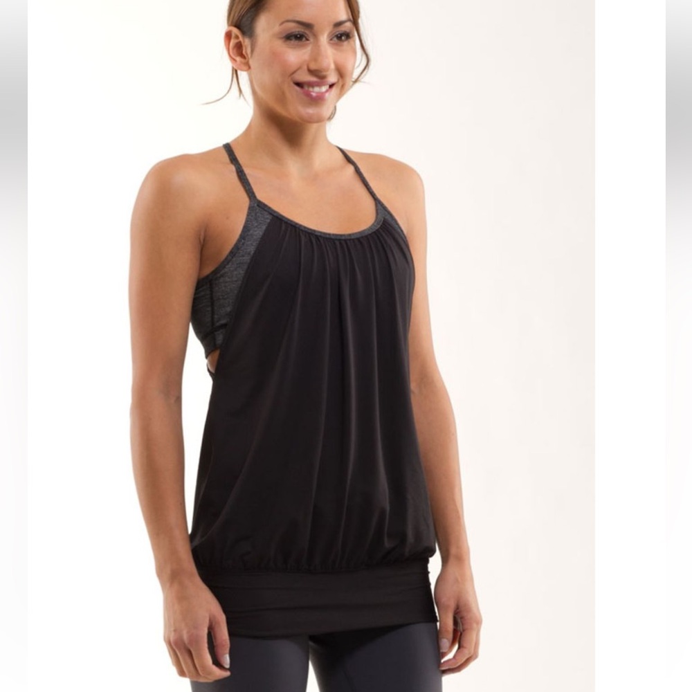 Lululemon No Limits Tank Top Black and Grey
